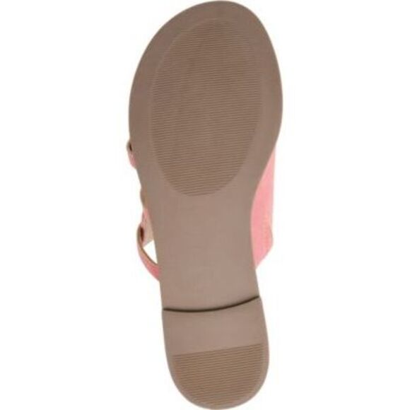 JOURNEE COLLECTION Womens Pink Grommet Hasten Round Toe Slip On Sandals 7.5 M - Picture 4 of 4